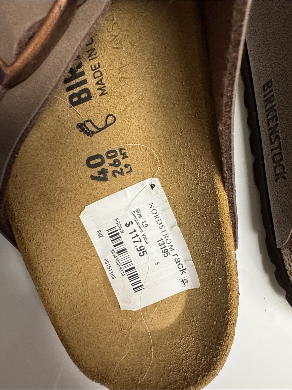 NWT Birkenstock Arizona Size 40 women’s size 9 - Picture 3 of 6